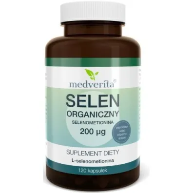 Medverita Selen organiczny 200 ug Suplement diety 120 kaps.