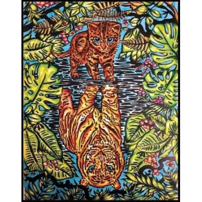 Kolorowanka welwetowa Kocia natura 47x35cm
