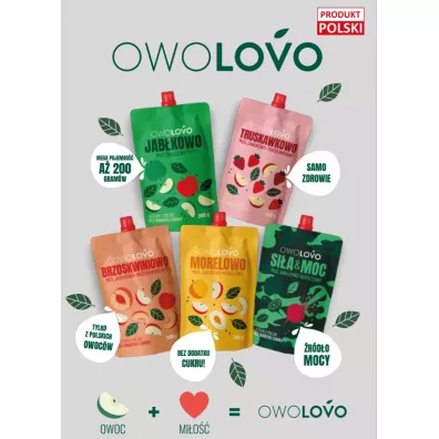 Owolovo Mus jabkowo-morelowy Morelowo 200 g