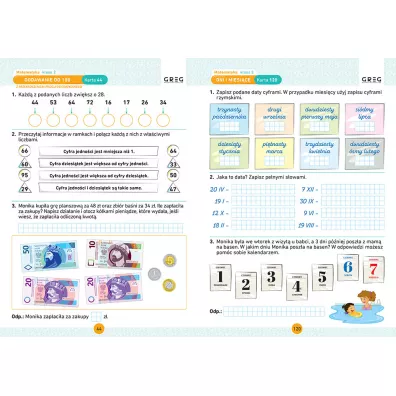 Matematyka. Karty pracy w szkole i w domu. Klasa 2