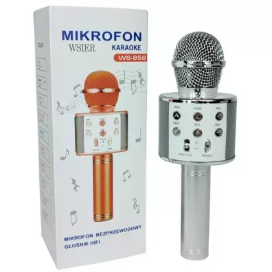 W&k Mikrofon bezprzewodowy srebrny