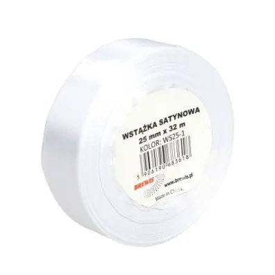 Brewis Wst��ka satynowa bia�a 25mm x 32m