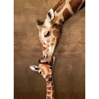 Puzzle 500 el. Giraffe Mother's Kiss Eurographics