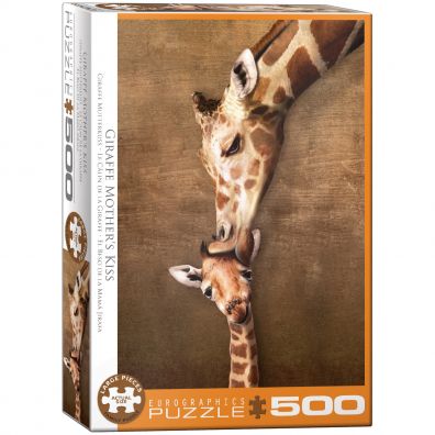 Puzzle 500 el. Giraffe Mother's Kiss Eurographics