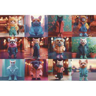 Puzzle 200 Moda w�r�d zwierz�t 113461 Educa