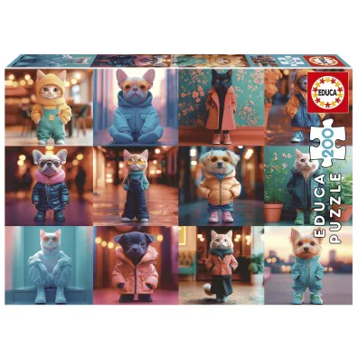 Puzzle 200 Moda w�r�d zwierz�t 113461 Educa