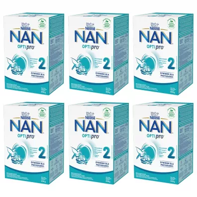 Nestle Nan Optipro 2 Mleko nastpne dla niemowlt po 6 miesicu Zgrzewka 6 x 650 g