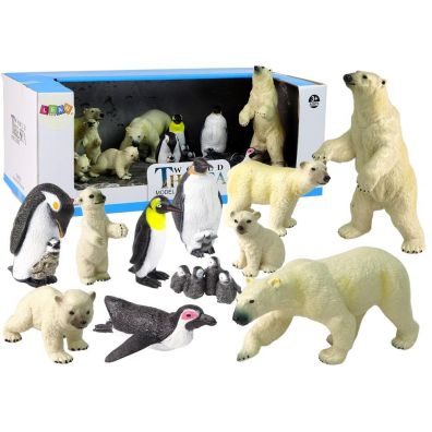 Zestaw 12 figurek zwierzta polarne