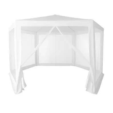 Namiot pawilon ogrodowy handlowy 2x2x2 m z moskitier� bia�y