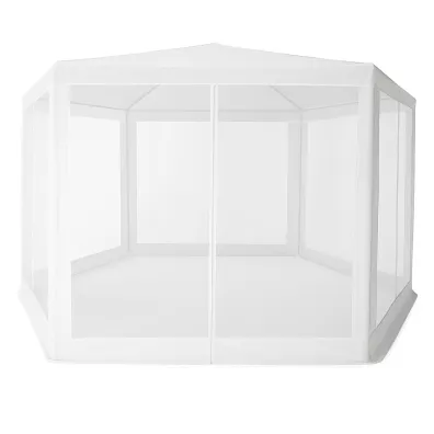 Namiot pawilon ogrodowy handlowy 2x2x2 m z moskitier� bia�y