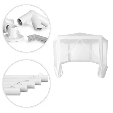 Namiot pawilon ogrodowy handlowy 2x2x2 m z moskitier� bia�y