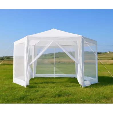 Namiot pawilon ogrodowy handlowy 2x2x2 m z moskitier� bia�y