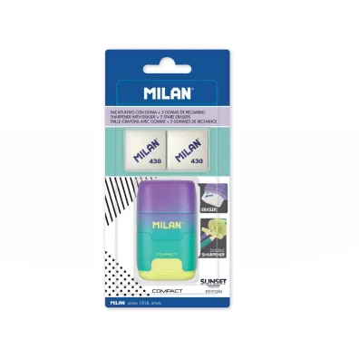 Milan Temper�wko z gumk� Compact Sunset na blistrze fioletowo-zielono-��ta