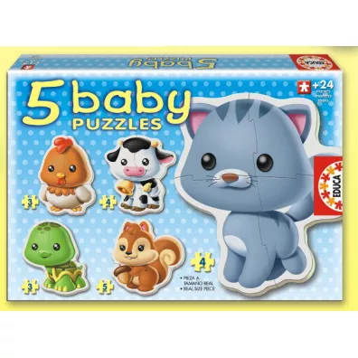 Puzzle 5w1 Zwierzta Educa