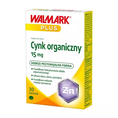 Walmark Cynk organiczny 15mg suplement diety 30 tab.