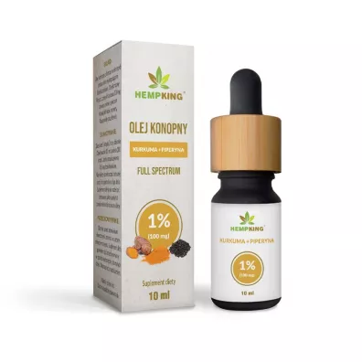HempKing Olej CBD 1% Pieprz Czarny i Kurkuma 10 ml