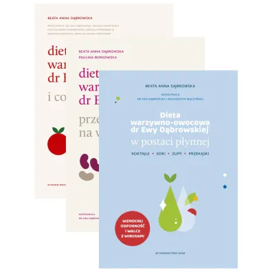 Pakiet Dieta warzywno-owocowa dr Ewy D�browskiej: W postaci p�ynnej, Przepisy na wychodzenie, I co dalej - Beata Anna D�browska, Paulina  Borkowska