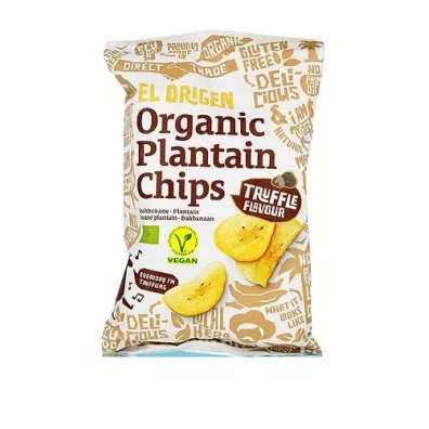 El Origen Chipsy z plantana o smaku trufli bezglutenowe 80 g Bio