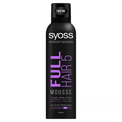Syoss Full Hair 5 Mousse pianka do w�os�w Extra Strong 250 ml