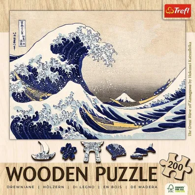 Puzzle drewniane 200 el. Wielka Fala w Kanagawie Trefl