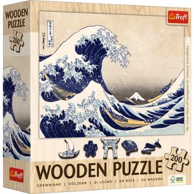 Puzzle drewniane 200 el. Wielka Fala w Kanagawie Trefl