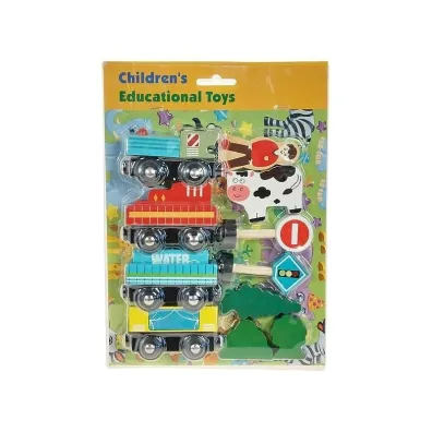 Puzzle Poci�g drewniany z akcesoriami Adar