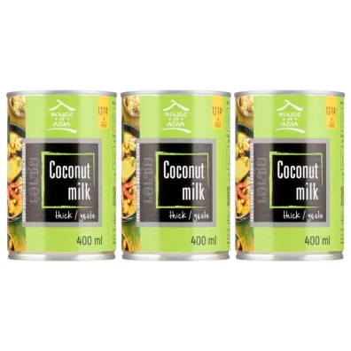 House of Asia Mleczko kokosowe 12-14% Zestaw 3 x 400 ml
