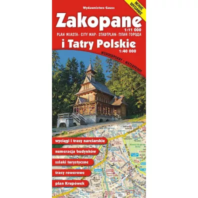 Zakopane i Tatry Polskie. Mapa turystyczna w skali 1:40 000