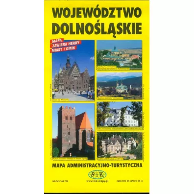 Mapa administracyjno-turystyczna Wojew�dztwo dolno�l�skie 1:270000