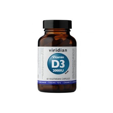 Viridian Witamina D3 2000IU (wegan)  - suplement diety 60 kaps.
