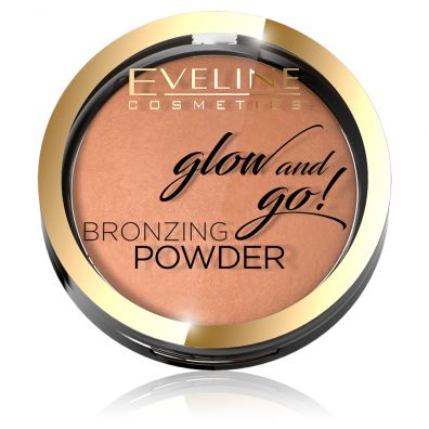 Eveline Cosmetics Glow And Go! Bronzing Powder puder brzujcy w kamieniu 02 Jamaica Bay 8.5 g