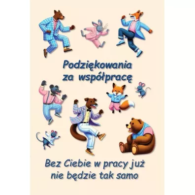 Kartka okolicznociowa Podzikowania za wspprac