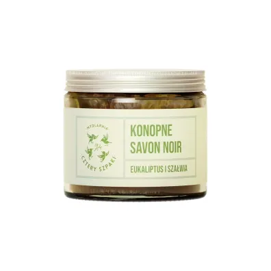 Mydlarnia 4 Szpaki Konopne mydo savon noir eukaliptus i szawia Czarne mydo 250 ml