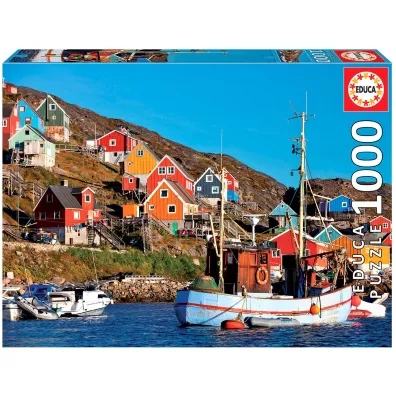 Puzzle 1000 el. Skandynawskie domy Educa