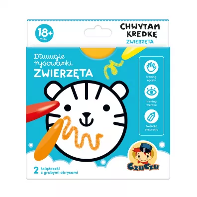 CzuCzu Duuugie rysowanki Chwytam kredk Zwierzta 18mies.+