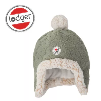 Lodger Dwuwarstwowa zimowa czapeczka z polaru szawiowa Fleece Elm 6-12 mies.