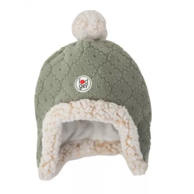 Lodger Dwuwarstwowa zimowa czapeczka z polaru szawiowa Fleece Elm 6-12 mies.