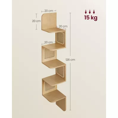 Rega narony z rattanowymi panelami 5 pek