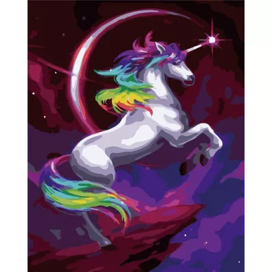 ArtiFly Malowanie po numerach - Nocny jednoro�ec 40x50cm