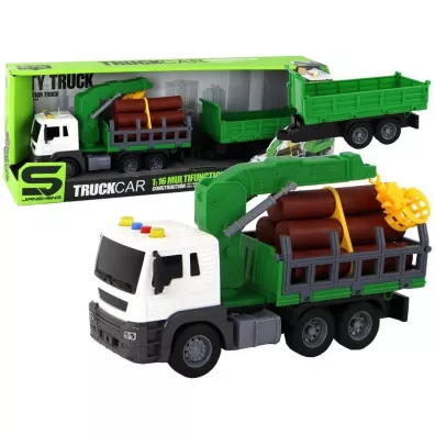 Ci�ar�wka z d�wigiem zielona LeanToys