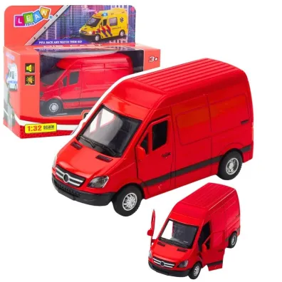 Samoch�d dostawczy metalowy d�wi�ki czerwony LeanToys