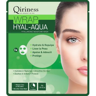 Qiriness Wrap Hyal-Aqua maska w pachcie nawilajca z kwasem hialuronowym 30 g
