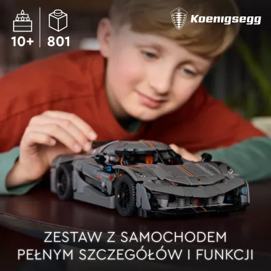 LEGO Technic Szary hipersamoch�d Koenigsegg Jesko Absolut 42173