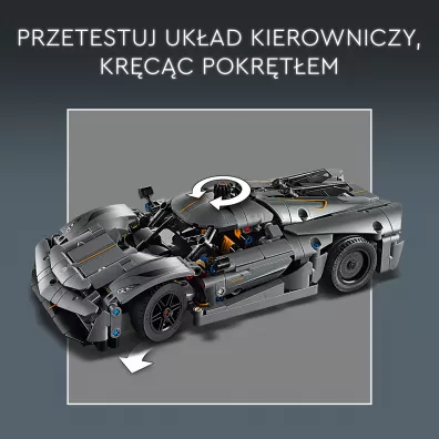 LEGO Technic Szary hipersamoch�d Koenigsegg Jesko Absolut 42173