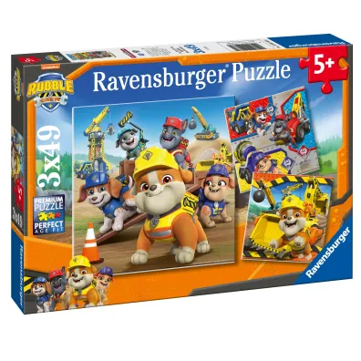 Puzzle dla dzieci 3x49 el. Rubble i ekipa Ravensburger
