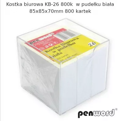 Penword Kostka biurowa w pude�ku pastel 85x85x70mm 730 kartek