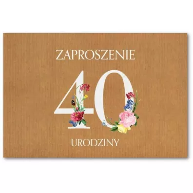 Trend Zaproszenie Urodziny 40 ZT38 10 szt.