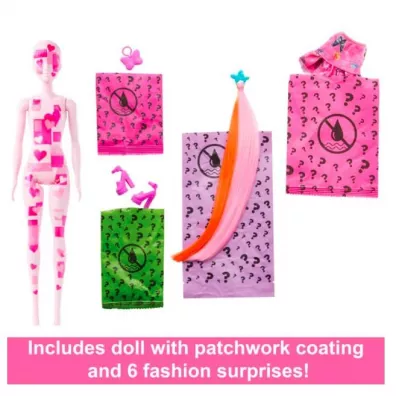 Barbie Color Reveal Lalka Seria Totalny Dins Ast. HJX55 Mattel