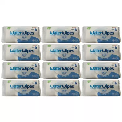 Waterwipes Chusteczki nawilane nasczane czyst wod Biodegradowalne + Little Siberica Organiczne mydo dla dzieci 0+ Zestaw 12 x 60 szt. + 250 ml