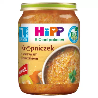 Hipp Krupniczek z warzywami i kurczakiem po 1. roku 250 g Bio